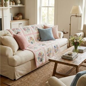 DRESDEN PLATE QUILT BLANKET 71x54